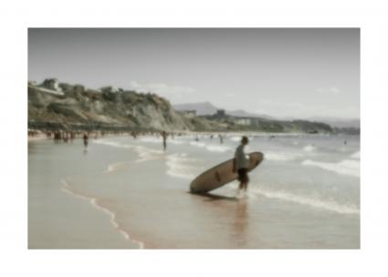 Côte des Basques Beach #8 - Old Man Surfing