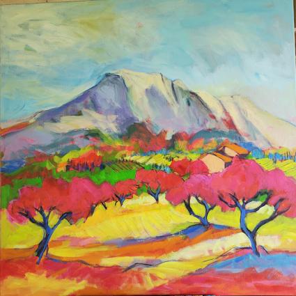 Hommage à Cézanne .La montagne Sainte Victoire.