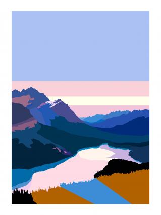Pink lake & Blue valley